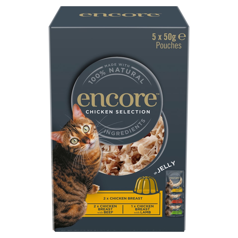 image 1 of Encore Chicken Selection In Jelly Pouches 5X50g