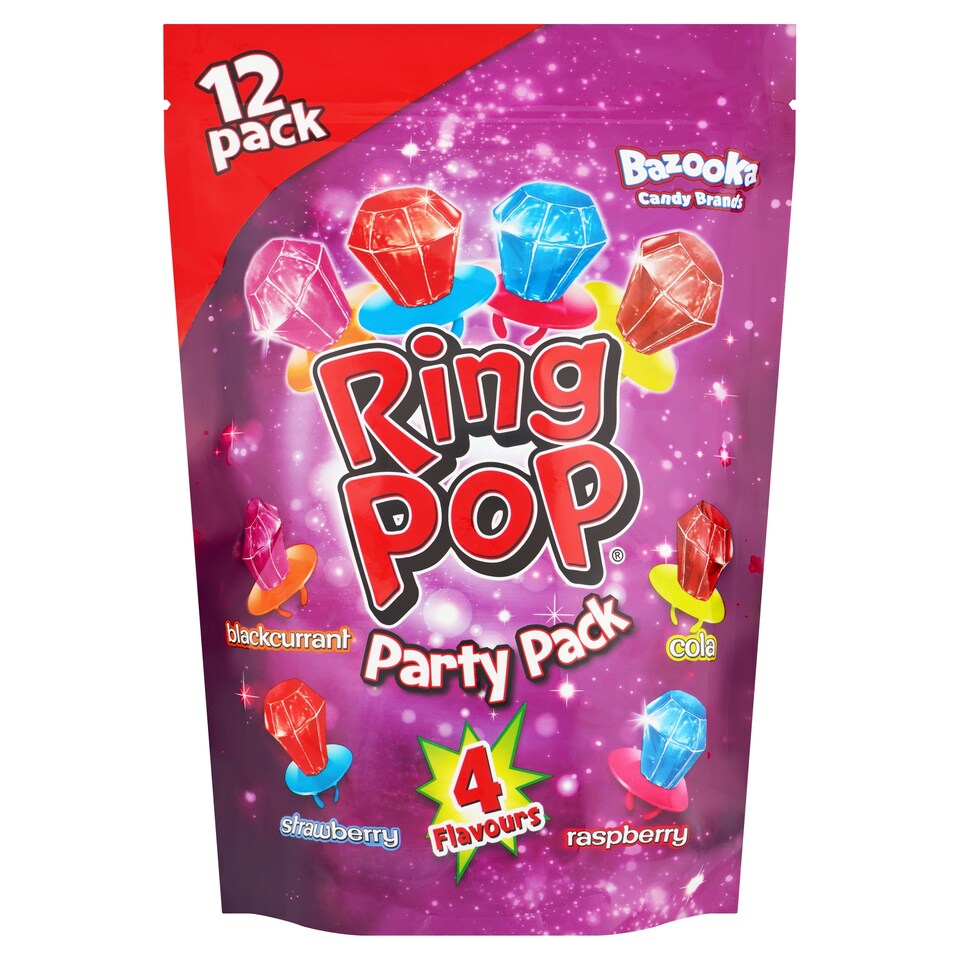 Bazooka Ring Pop Pouch 12 x 10g
