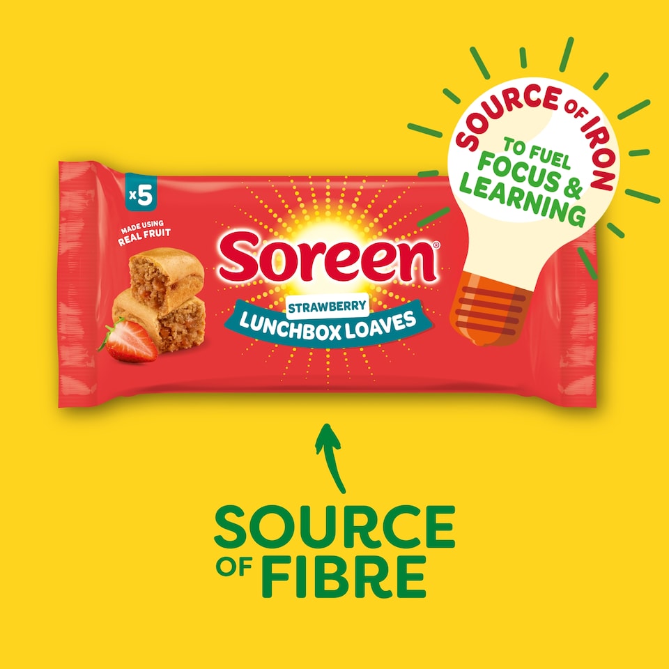 image 1 of Soreen Lunchbox Loaves - Strawberry 5 Pack