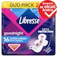 Libresse Ultra Large+ Goodnight szárnyas egészségügyi betét, éjszakai használatra 2 x 8 db  1. kép