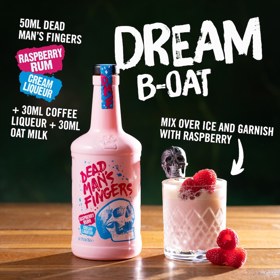image 1 of Dead Man's Fingers Raspberry Rum Cream Liqueur 70cl