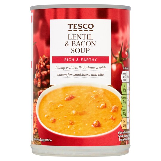 Tesco Lentil And Bacon Soup 400G Tesco Groceries