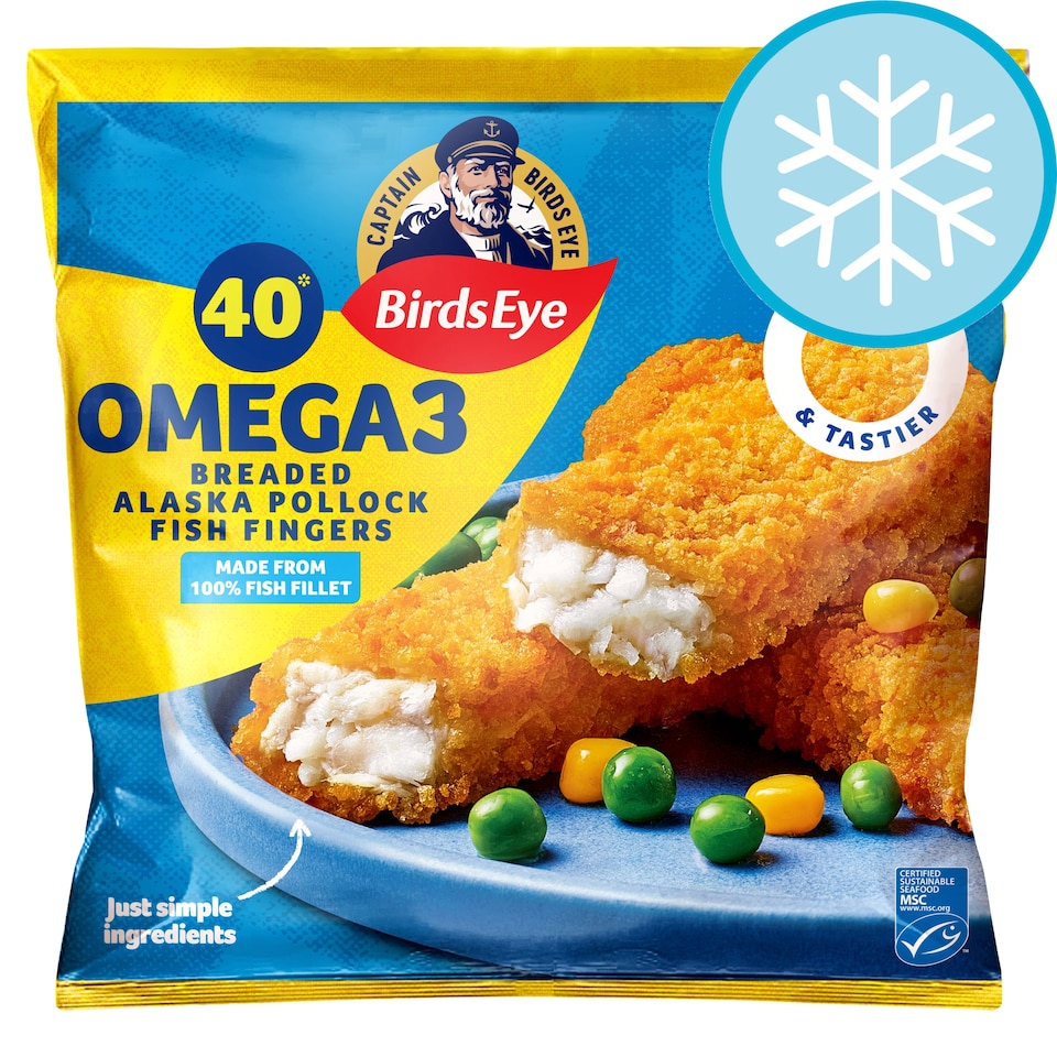 Birds Eye 40 Breaded Omega 3 Fish Fingers 1.12kg