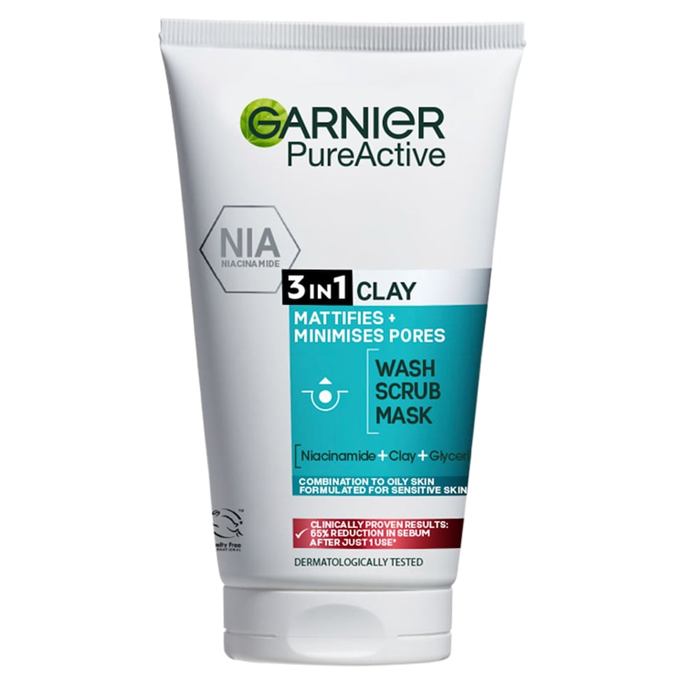 image 1 of Pure Active 3In1 Clay Mask Scrub Wash 150Ml