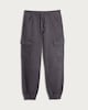image 4 of F&F Boys Cotton Rich Cuffed Cargo Joggers in Grey