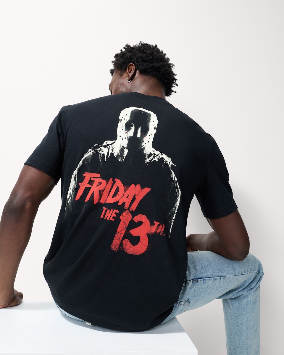 image 1 of Friday the 13th Pure Cotton Halloween T-Shirt in Black