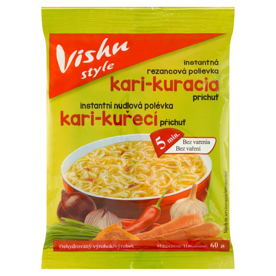 obrázok 1 z Vishu Style Instantná rezancová polievka kari-kuracia príchuť 60 g