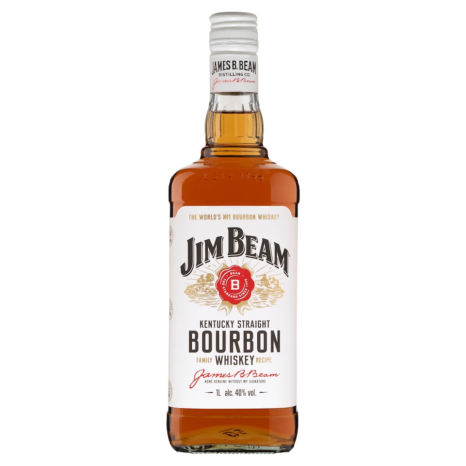 Jim Beam Bourbon Whiskey 40% 1 l
