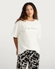 image 1 of F&F Pure Cotton Living a Day Dream Pyjama T-Shirt in White