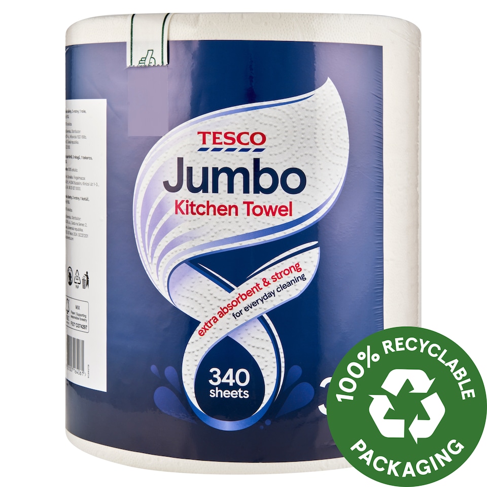 Tesco Jumbo kuchynské utierky 3 vrstvy 1 kotúč