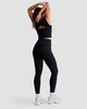 image 3 of Rise by Zara McDermott Ribbed Elasticated Lounge Bottoms in Black