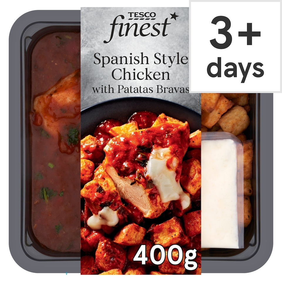 Tesco Finest Spanish Style Chicken with Patatas Bravas 400g Tesco