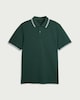 image 4 of F&F Cotton Rich Tipped Short Sleeved Polo Shirt in Green