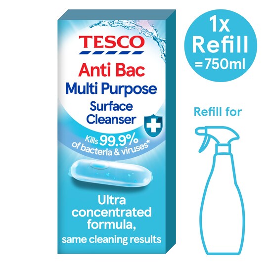 Tesco Antibacterial Multi Purpose Cleaner Refill 9Ml Tesco Groceries