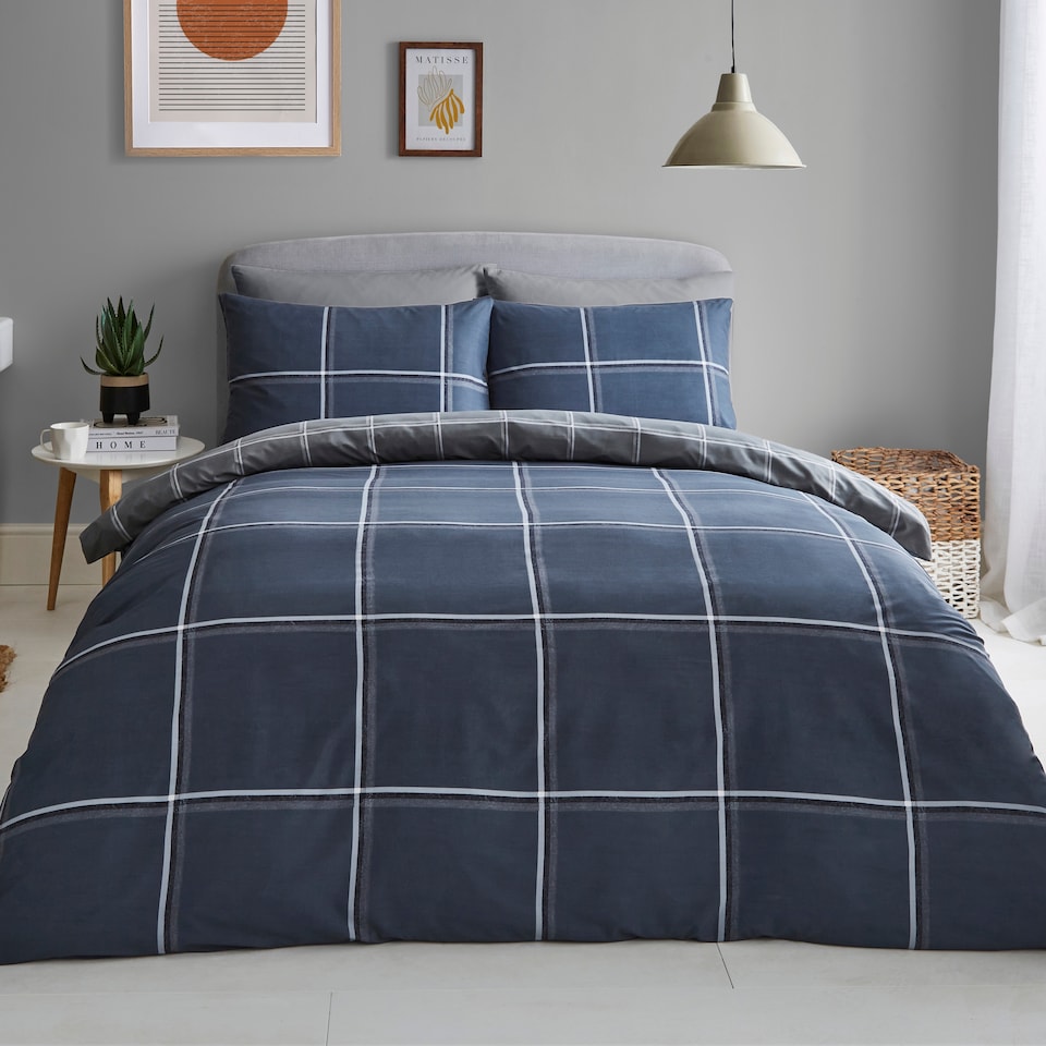 image 1 of Silentnight Check Duvet Set Single