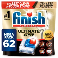 Finish Ultimate Plus All In One 62 Dishwasher Tablets Regular 756.4g