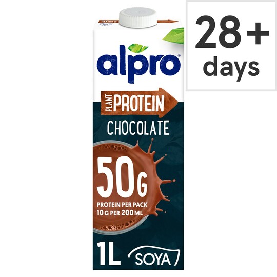 Alpro Plant Protein Chocolate Flavoured Soya Drink 1L Tesco Groceries