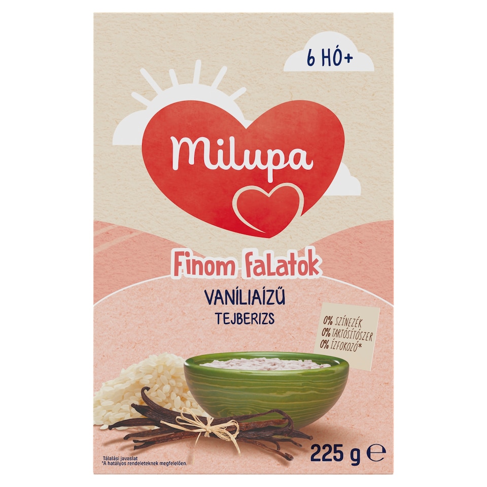 Milupa Finom falatok vaníliaízű tejberizs 6 hó+ 225 g  1. kép