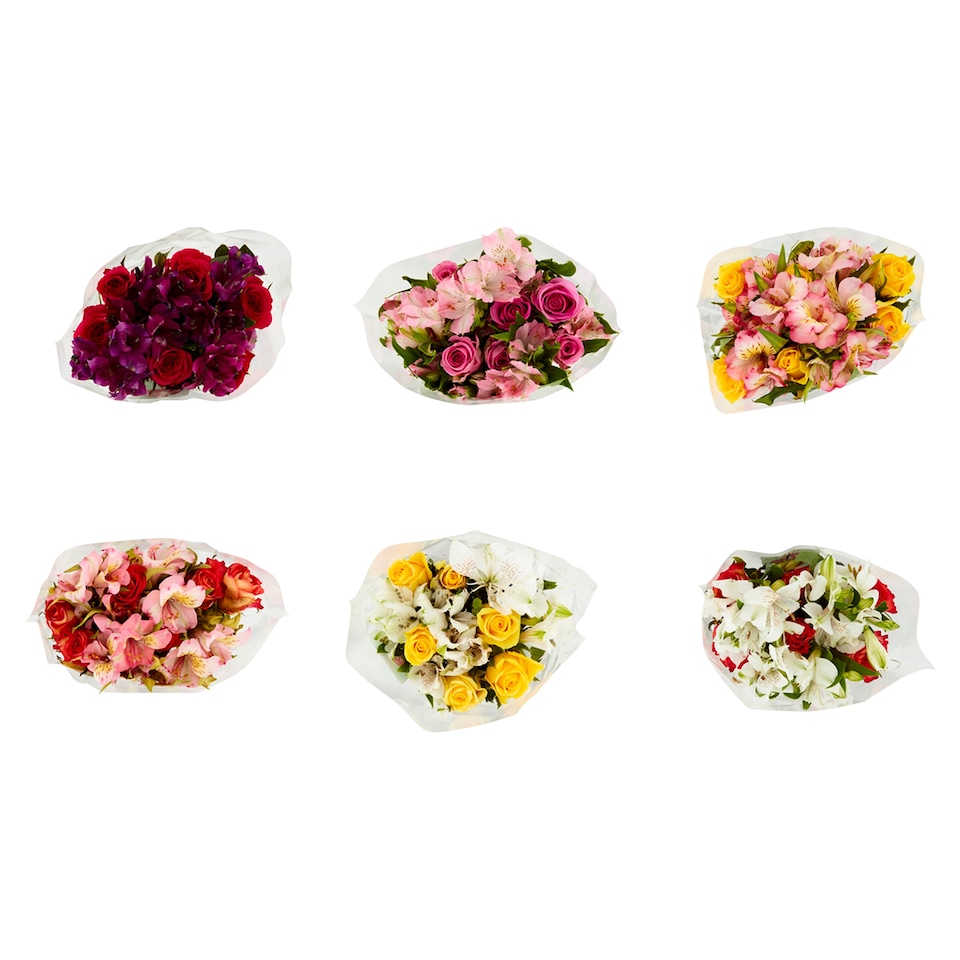 image 1 of Tesco Bouquet of Roses and Peruvian Lilies