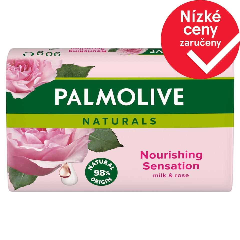 Obrázek 1 pro produkt Palmolive Naturals tuhé mýdlo mléko a růže 90g