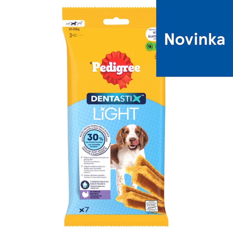 Pedigree DentaStix Light with Natural Turkey Complementary Food For Dogs Over 4 Months Old 98 g