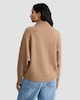image 3 of F&F Cable Knit Roll Neck Batwing Jumper with Wool in Camel
