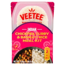 Veetee Indian Chickpea Curry and Steamed Basmati Rice Meal Kit 530g