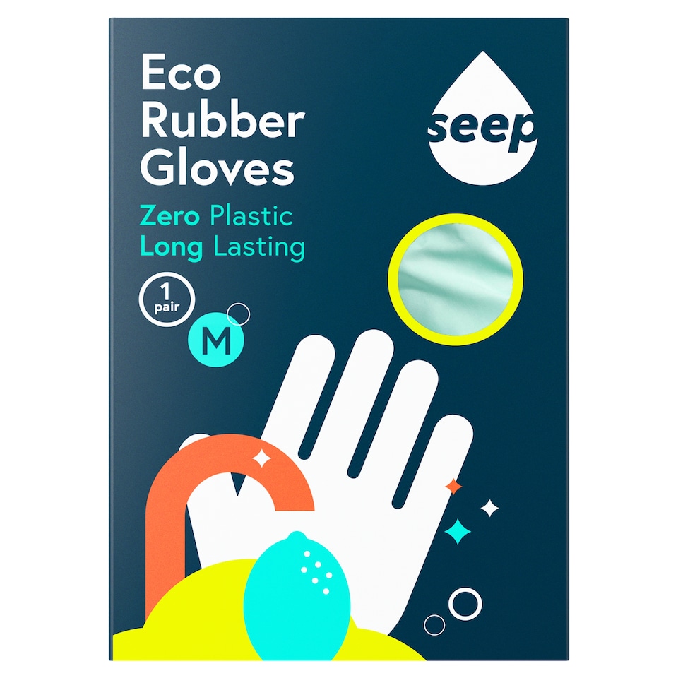 image 1 of Seep Eco Rubber Gloves Medium Zero Plastic 1 Pair