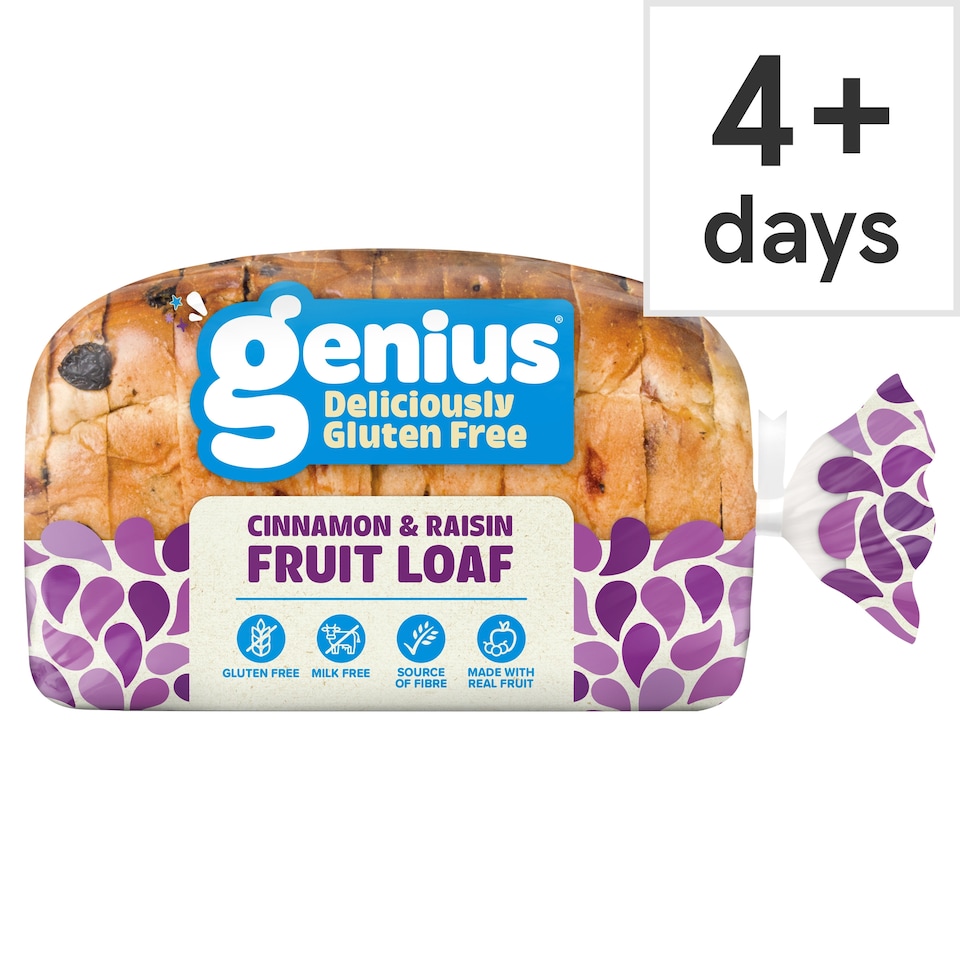 image 1 of Genius Gluten Free Cinnamon & Raisin Spicy Loaf 400g