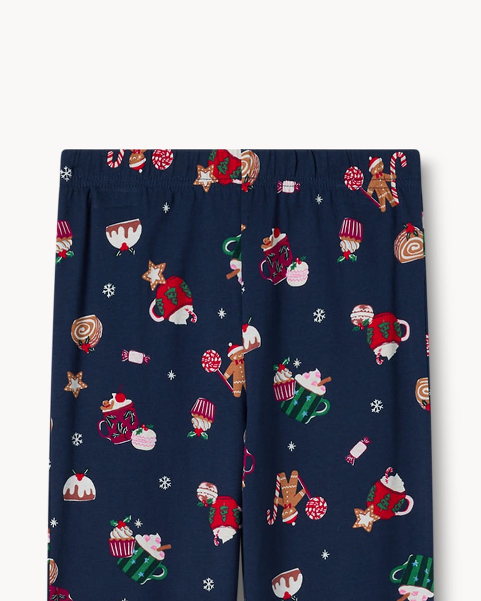 image 1 of Christmas Kids Pure Cotton Merry Christmas Matching Family Pyjama Set in Navy