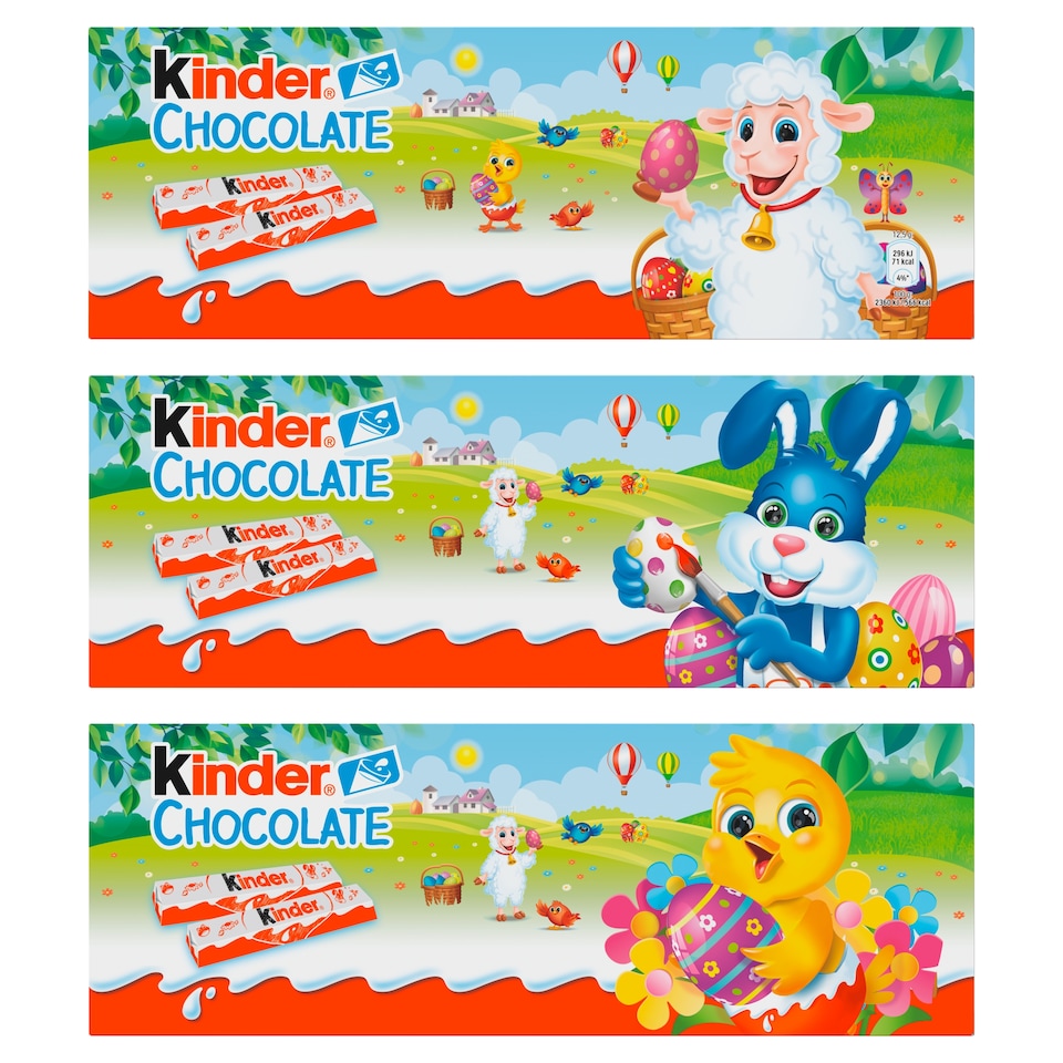 Obrázek 1 pro produkt Kinder Chocolate Tyčinky z mléčné čokolády s mléčnou náplní 12 ks 150g 