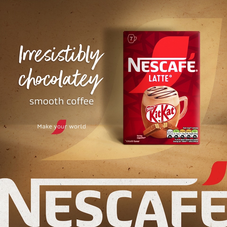 image 1 of Nescafe Kit Kat Latte Sachets 7 x 21g