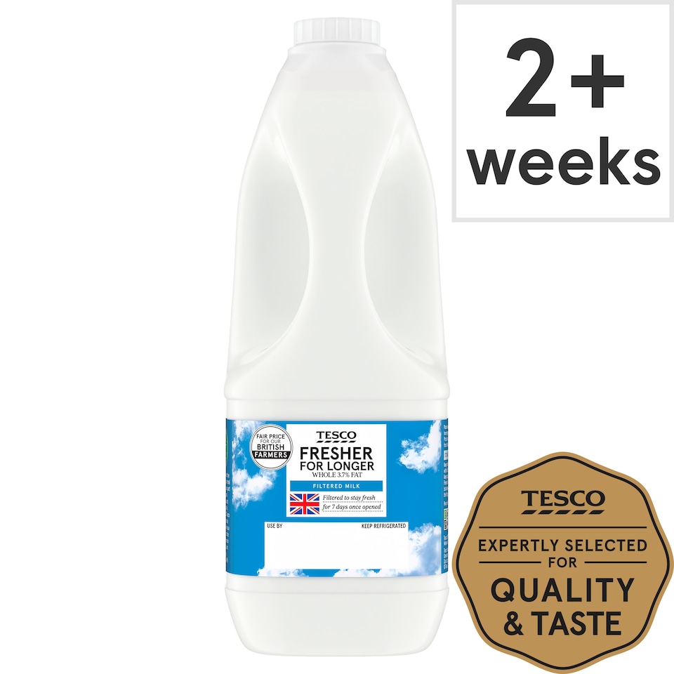 Tesco Filtered Whole Milk 2 Litre