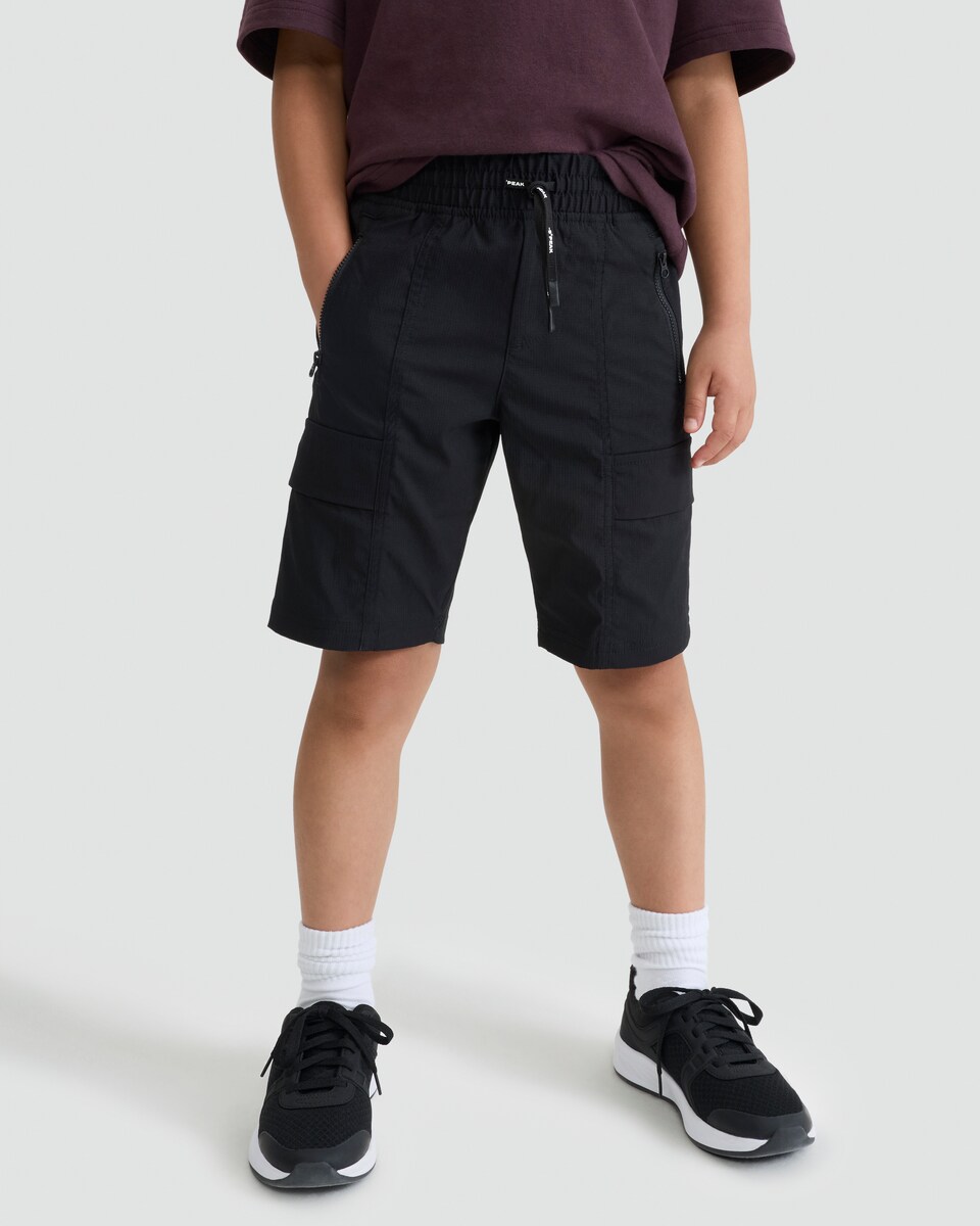 image 1 of 9 Peaks Cargo Shorts  in Black