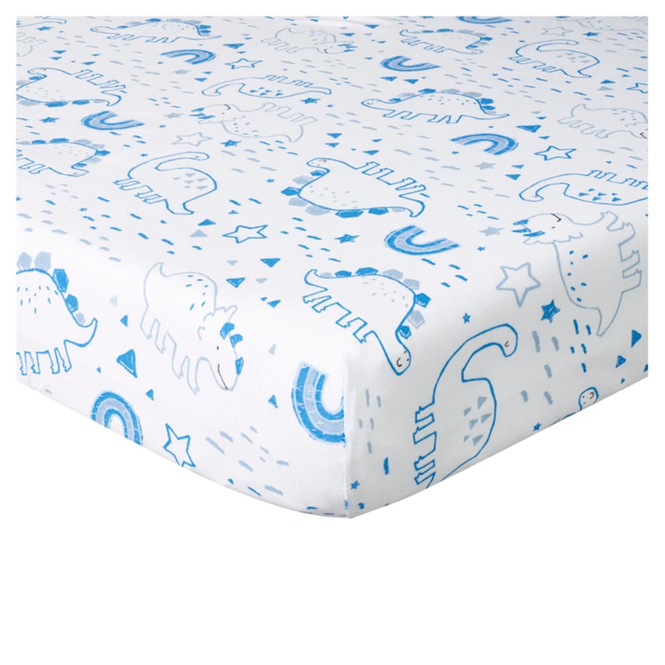 image 1 of Fred & Flo 2 Pack Dino Cotbed Sheets