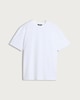 image 4 of F&F Cotton Rich Jacquard Stripe Short Sleeved T-Shirt in White