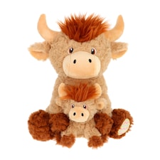 Keel Highland Cow Mum & Baby Soft Plush Toy