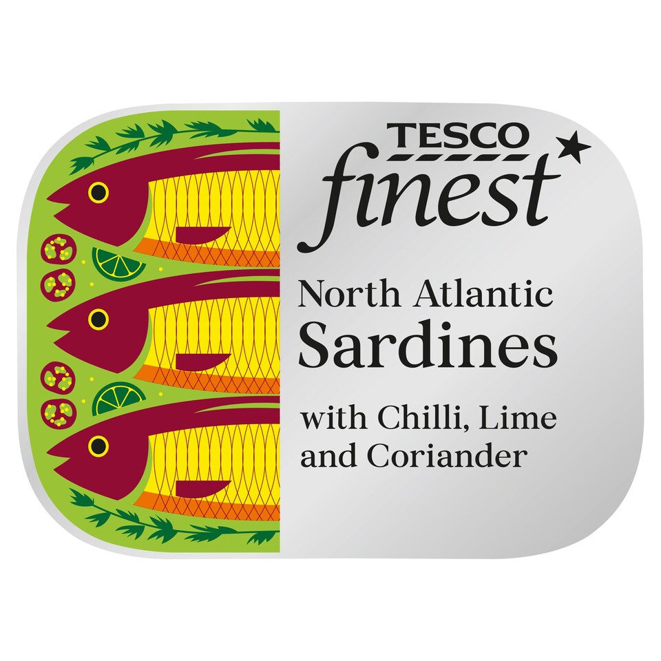 Tesco Finest Sardines With Chilli, Lime & Coriander 105G Tesco Groceries