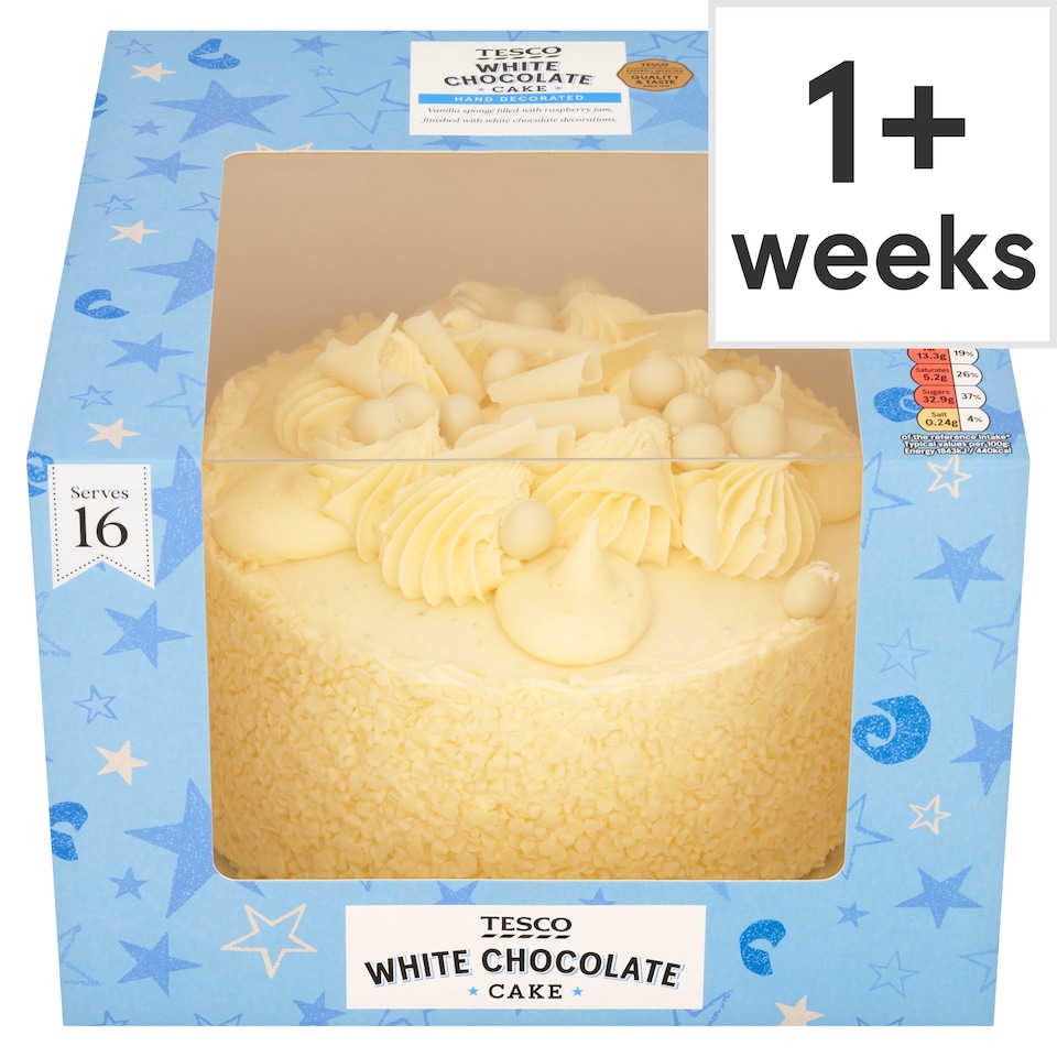 Tesco White Chocolate Cake 16 Servings