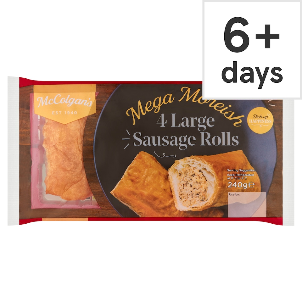 Mccolgans 4 Large Sausage Rolls 240G