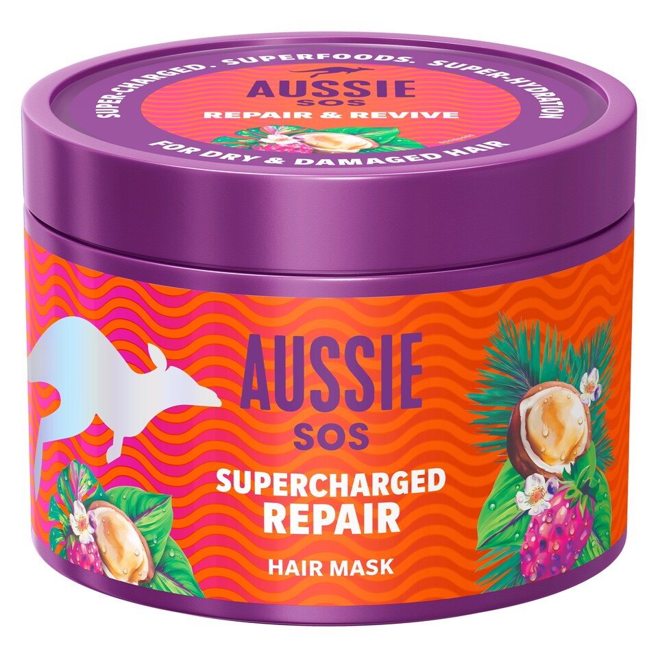 Aussie SOS Supercharged Repair Hajpakolás Rendkívül Száraz és Károsodott Hajra