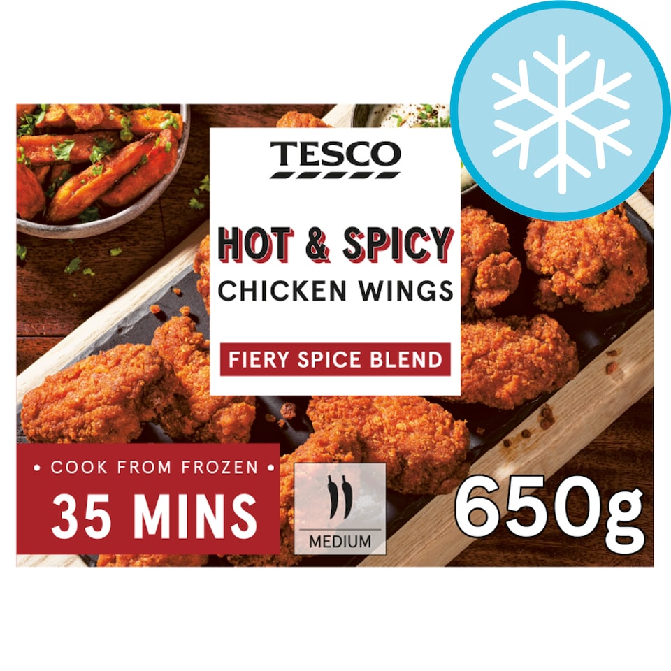 Tesco Hot & Spicy Chicken Wings 650G