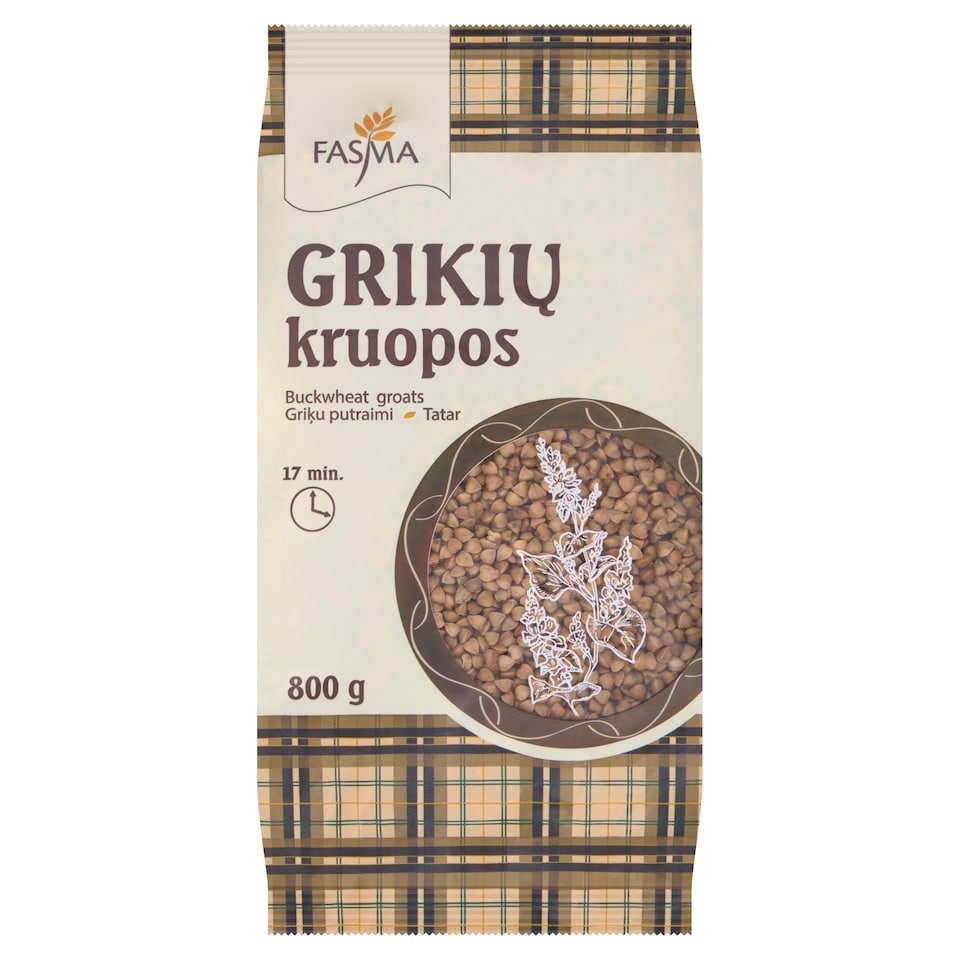 Fasma Grikiu Kruopos Buckwheat Groats 800G