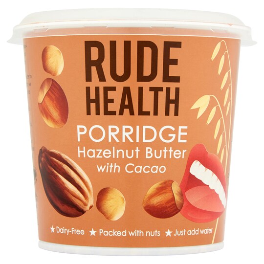 Rude Health Hazelnut Butter Porridge Pot 50g Tesco Groceries