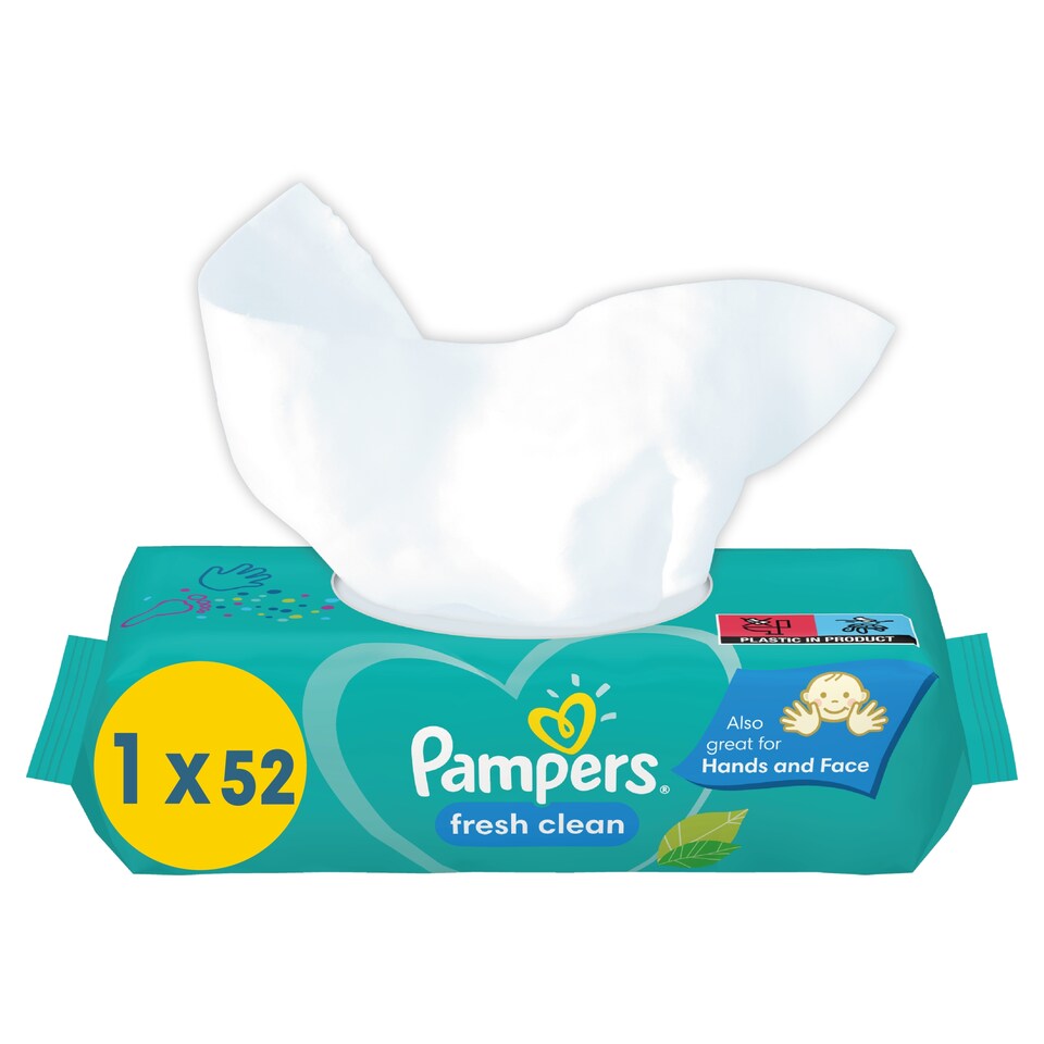 Pampers Fresh Clean Nedves Törlőkendő, 1 Csomag = 52 db  1. kép