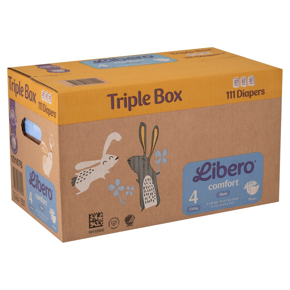 Libero Comfort Triple Box pelenka, méret: 4, 7-14 kg, 111 db  1. kép