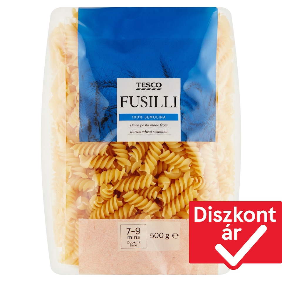 Tesco Fusilli durum száraztészta 500 g