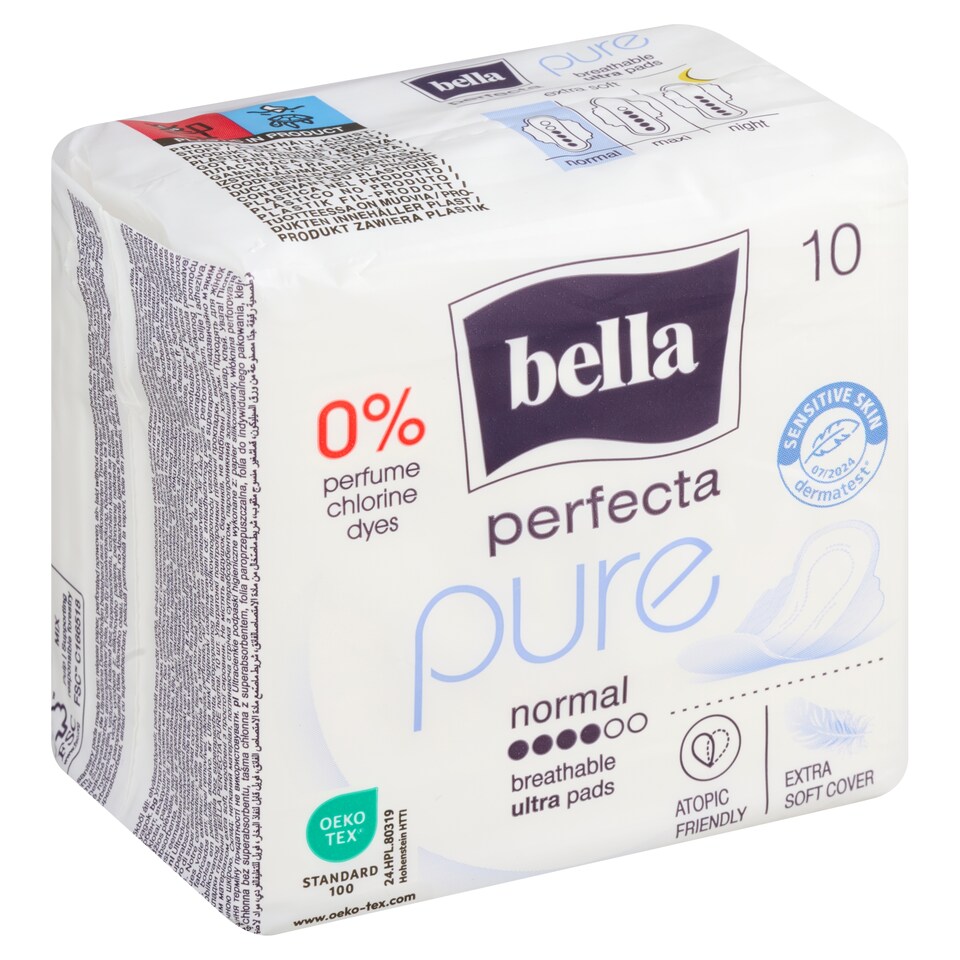 Obrázek 1 pro produkt Bella Perfecta Pure Normal ultratenké hygienické vložky 10 ks