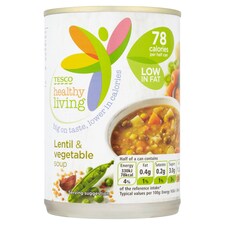 Tesco Healthy Living Lentil And Vegetable Soup 400G