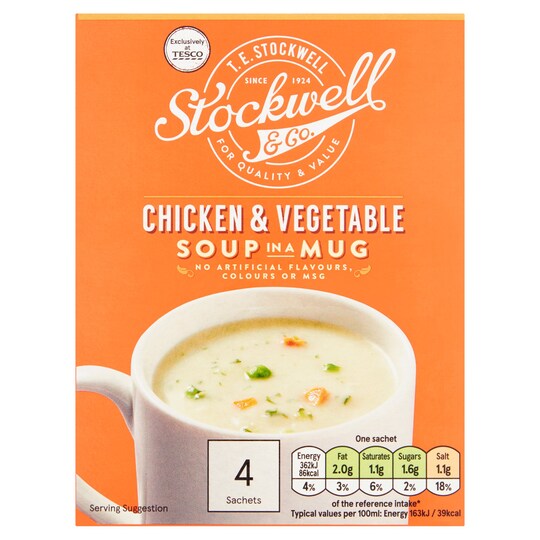 Stockwell & Co Chicken & Vegetable Soup In A Mug 88G Tesco Groceries